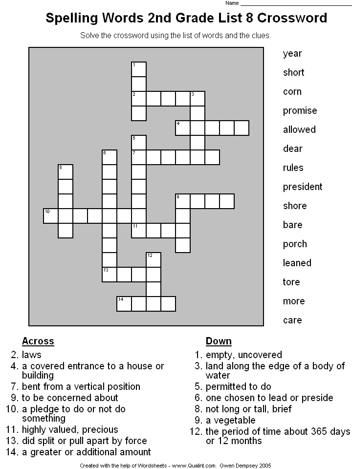 Search Results for “2nd Grade Crossword Puzzles” – Calendar 2015